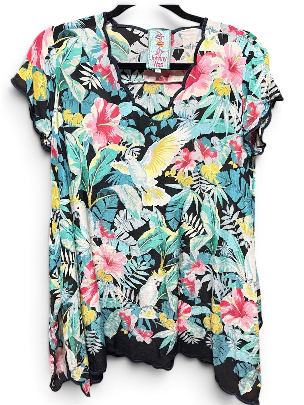 Johnny Was Size Small Tropical Print Tunic Top